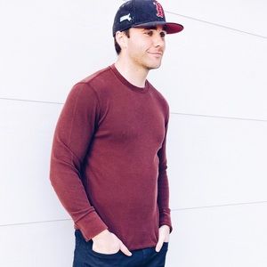Men’s Gap Burgundy Scoop Neck Thermal Shirt